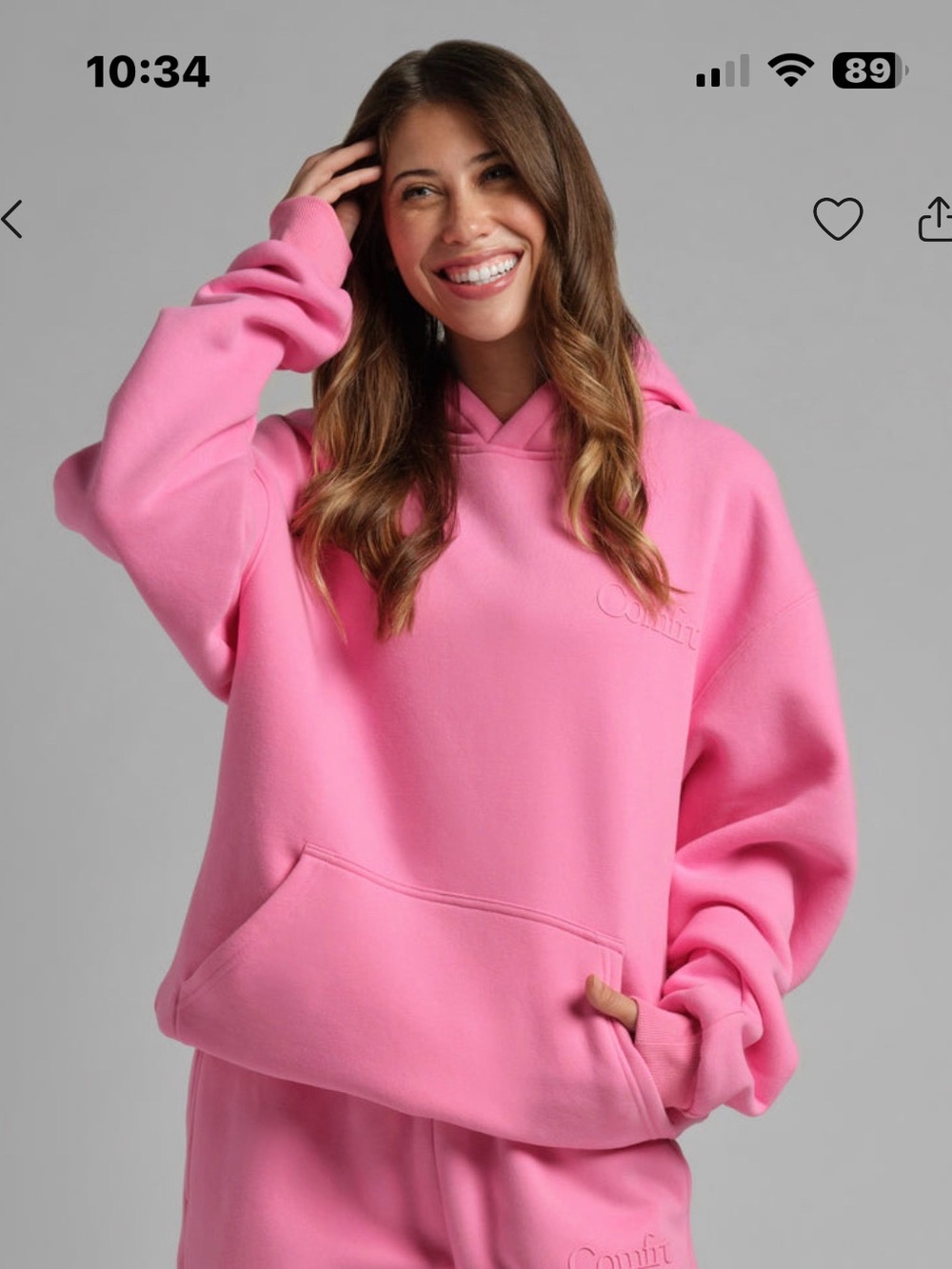 Comfrt Minimalist hoodie in Sorbet